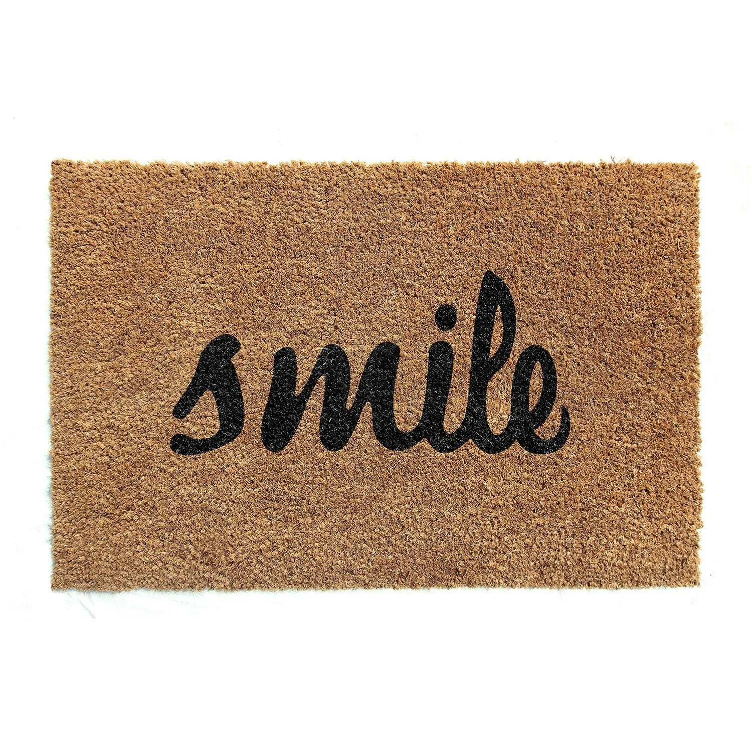 OnlyMat Smile Printed Natural Coir Floor mat