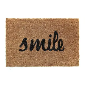 OnlyMat Smile Printed Natural Coir Floor mat