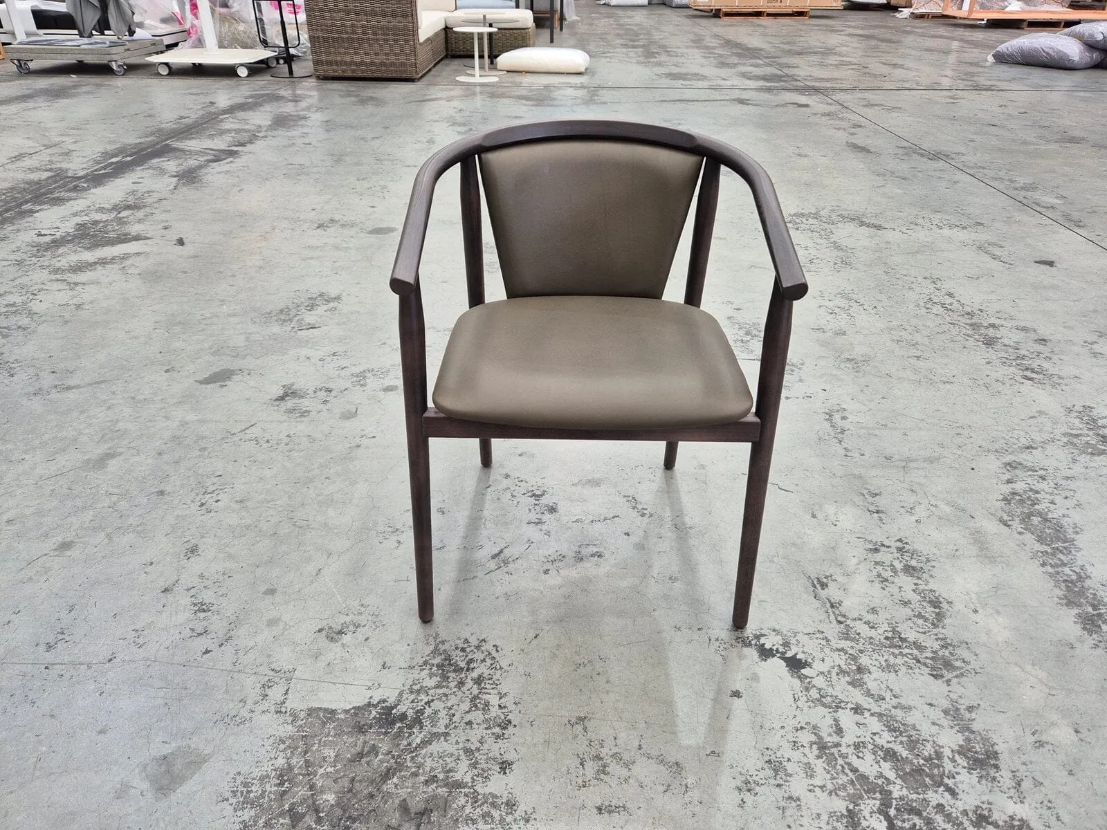 Otway Armchairs with Olive Leather (4)