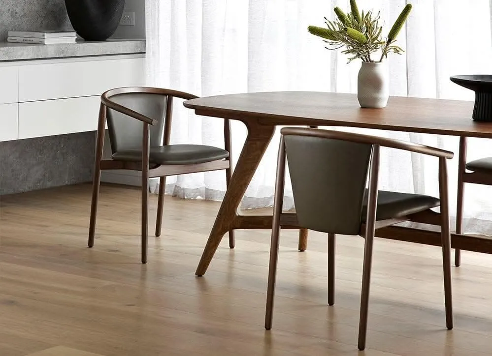 Otway Armchairs with Olive Leather (6)
