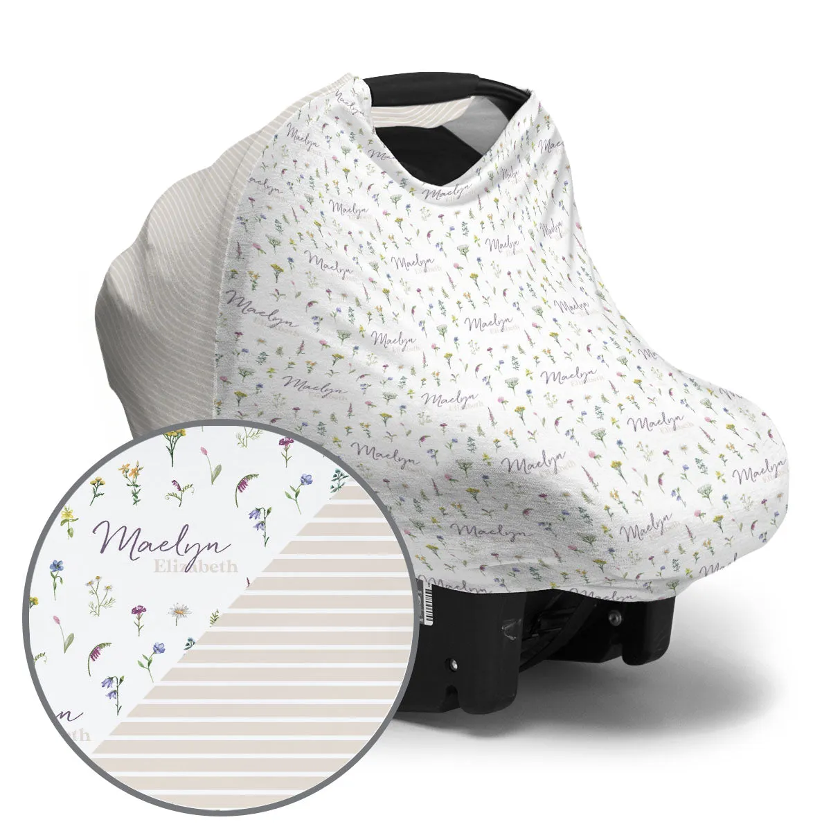 Personalized Car Seat Cover | Meadow Floral
