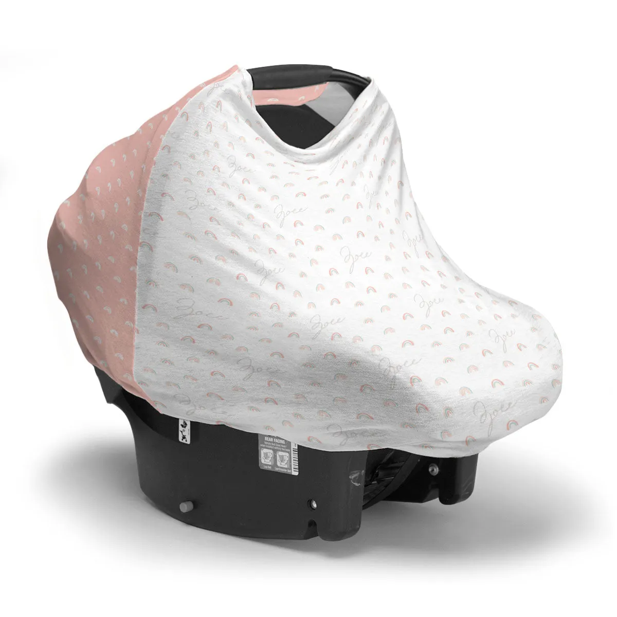Personalized Car Seat Cover | Pastel Rainbows