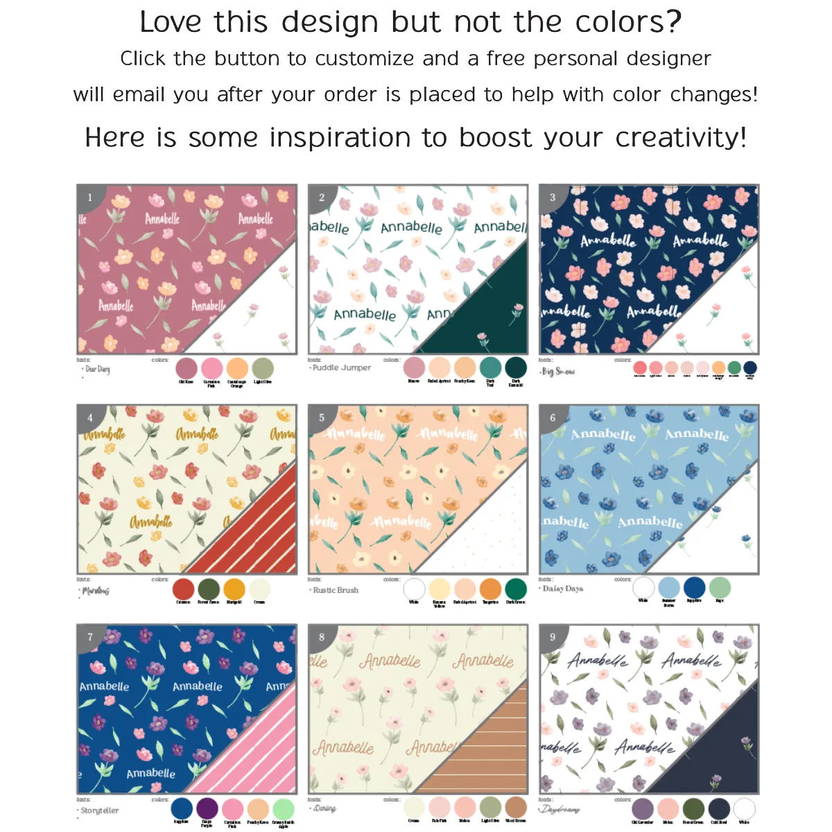 Personalized Car Seat Cover | Winter Floral