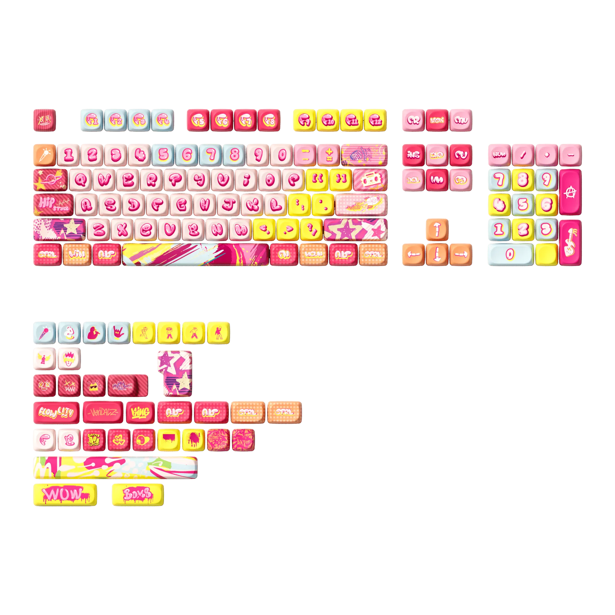 Rainbow Candy Keycap Set (140-key)