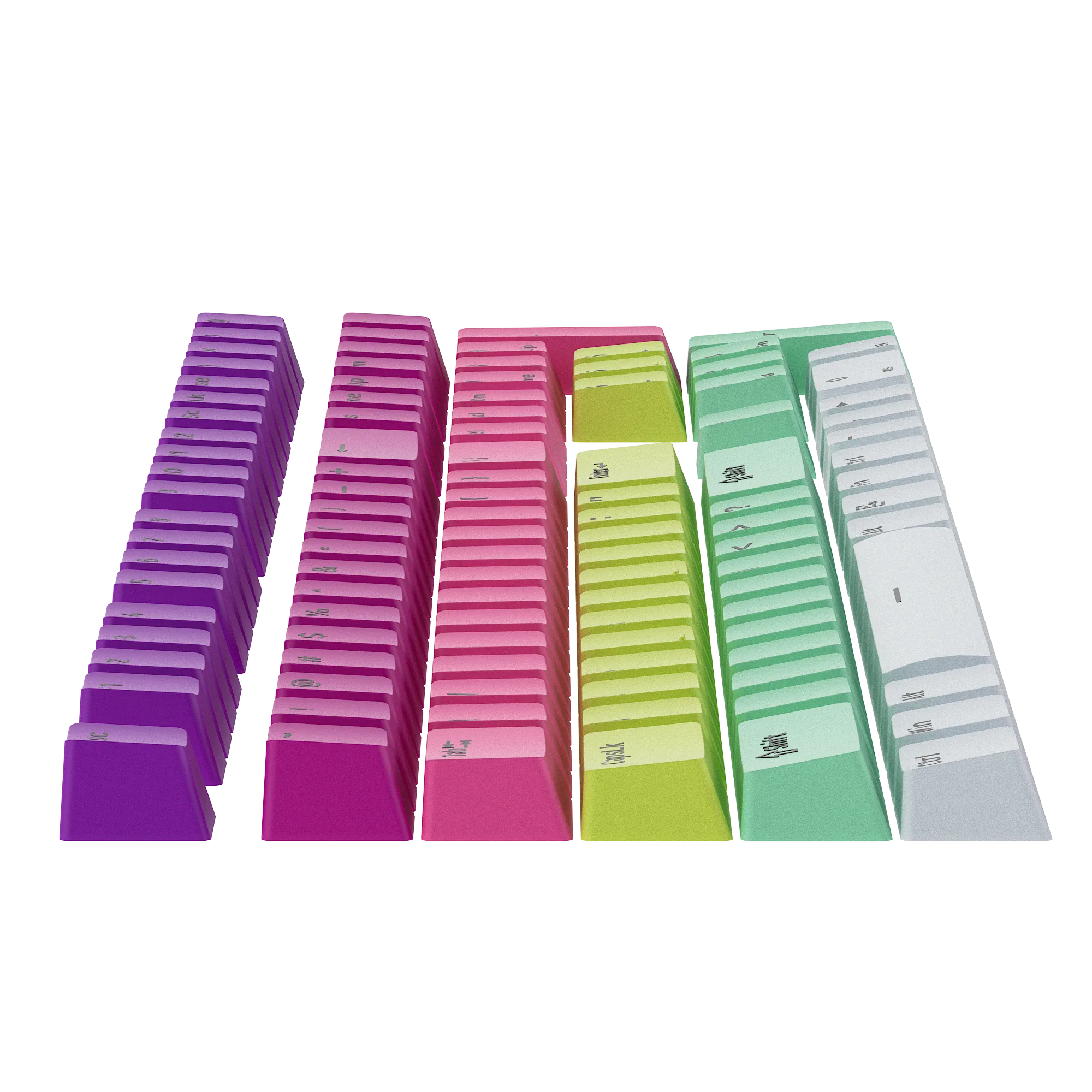 Rainbow Gradient Keycap Set (132-key)