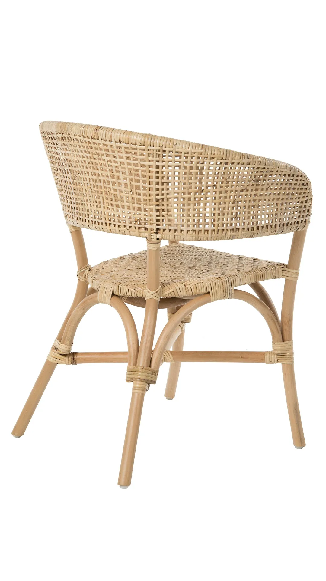 Rattan Cane Webbing Club & Dining Chair, Natural, Set of 2 Pieces