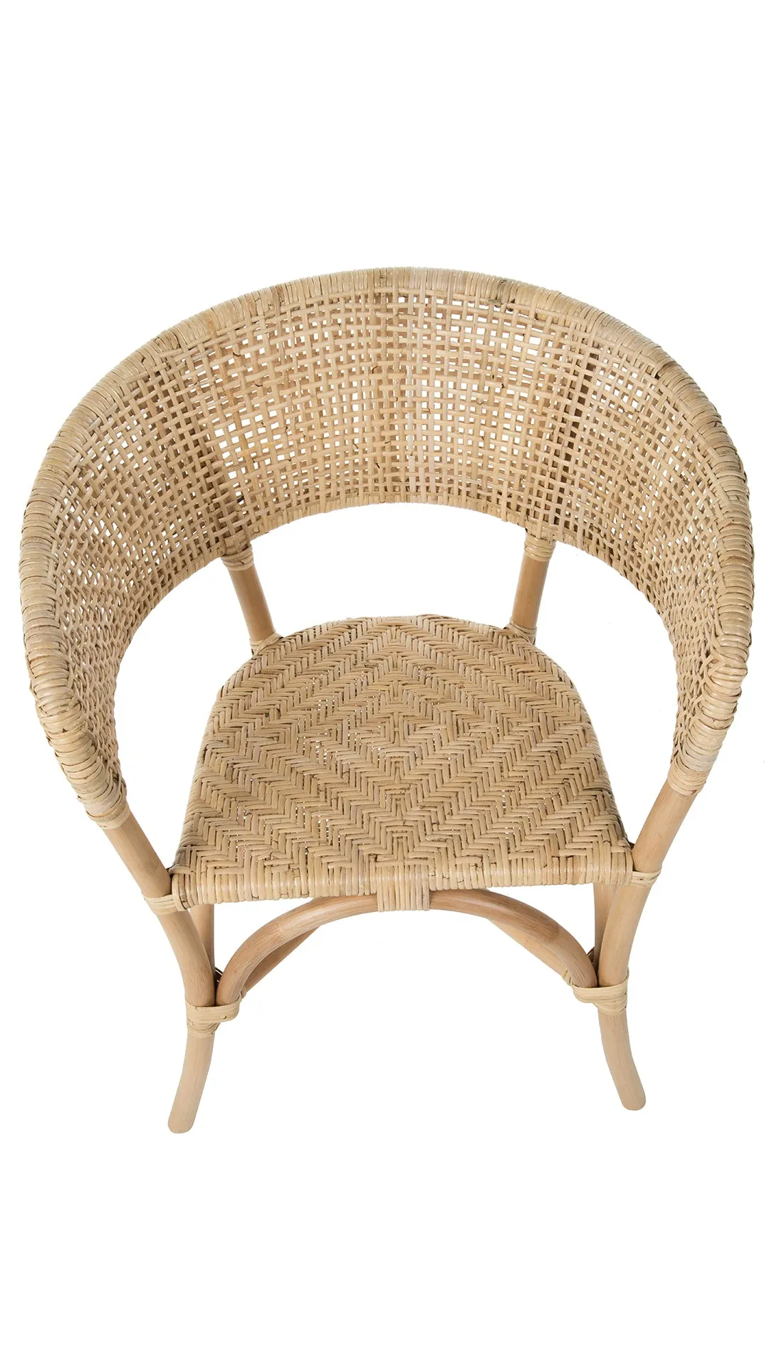 Rattan Cane Webbing Club & Dining Chair, Natural, Set of 2 Pieces
