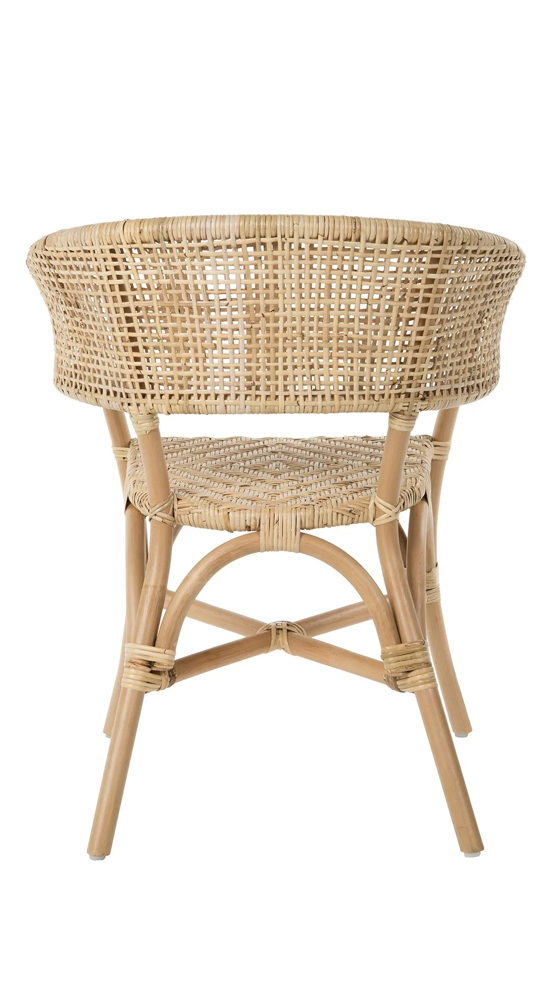 Rattan Cane Webbing Club & Dining Chair, Natural, Set of 2 Pieces