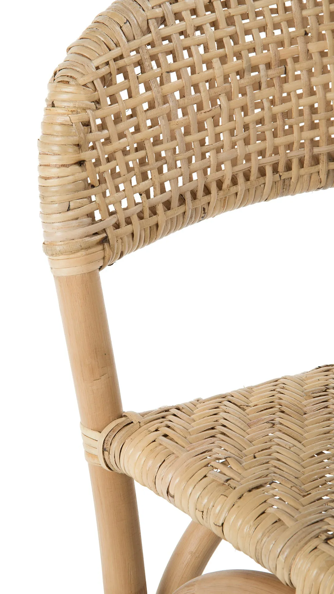 Rattan Cane Webbing Club & Dining Chair, Natural, Set of 2 Pieces