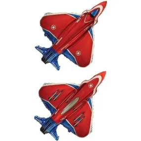 Red Superfighter Jet Foil Balloon Shape
