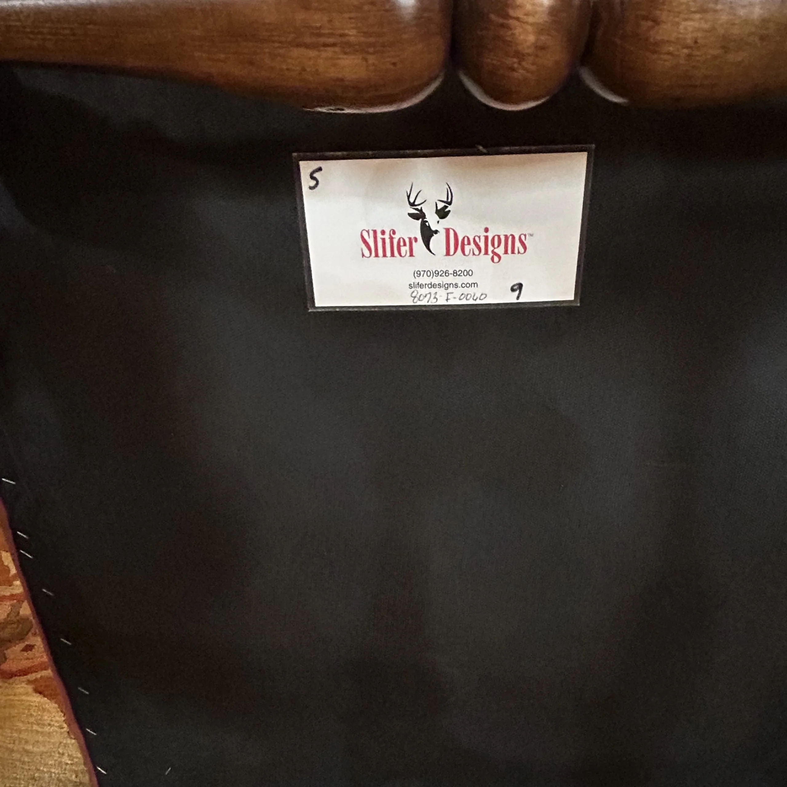Slifer Tan Leather Dining Chairs, Set of Eight, Sold as One Set