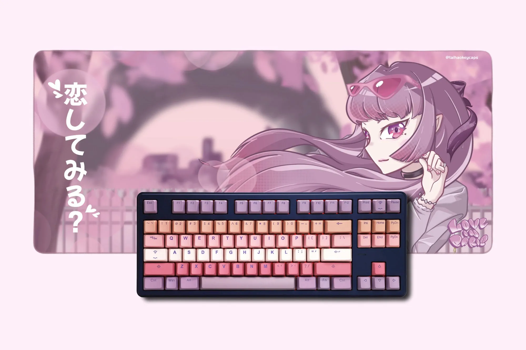 Tai-Hao Love in Paris PBT Keycap Set & Deskmat Bundle