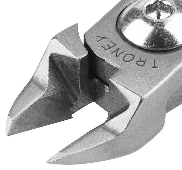 Tronex 7122 General Purpose Strong Medium Oval Relieved Head Flush Carbon Steel Cutter with Long Ergonomic Handles, 5.6" OAL
