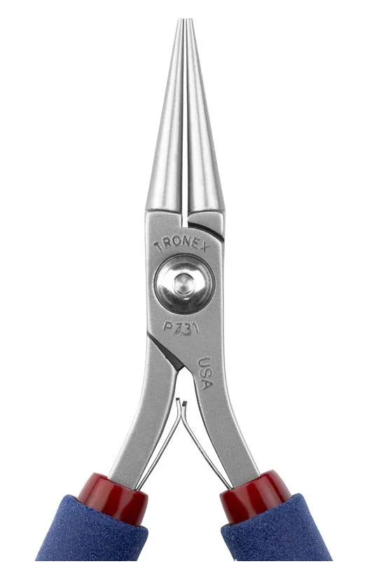 Tronex P731 Round Nose Bending Pliers with Long Jaw & Long Ergonomic Handles, 6.40" OAL