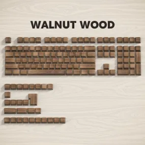 Womier Walnut Wood Side-Printed Cherry Profile Dye-Sub PBT Keycap Set (136-Key)