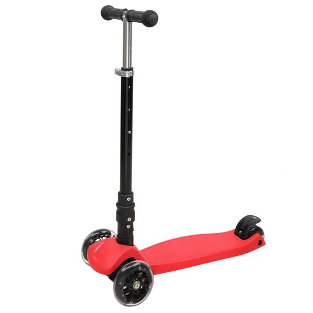 YIWA 3-wheeled Toddler Kids Scooter Foldable Height Adjustable Red