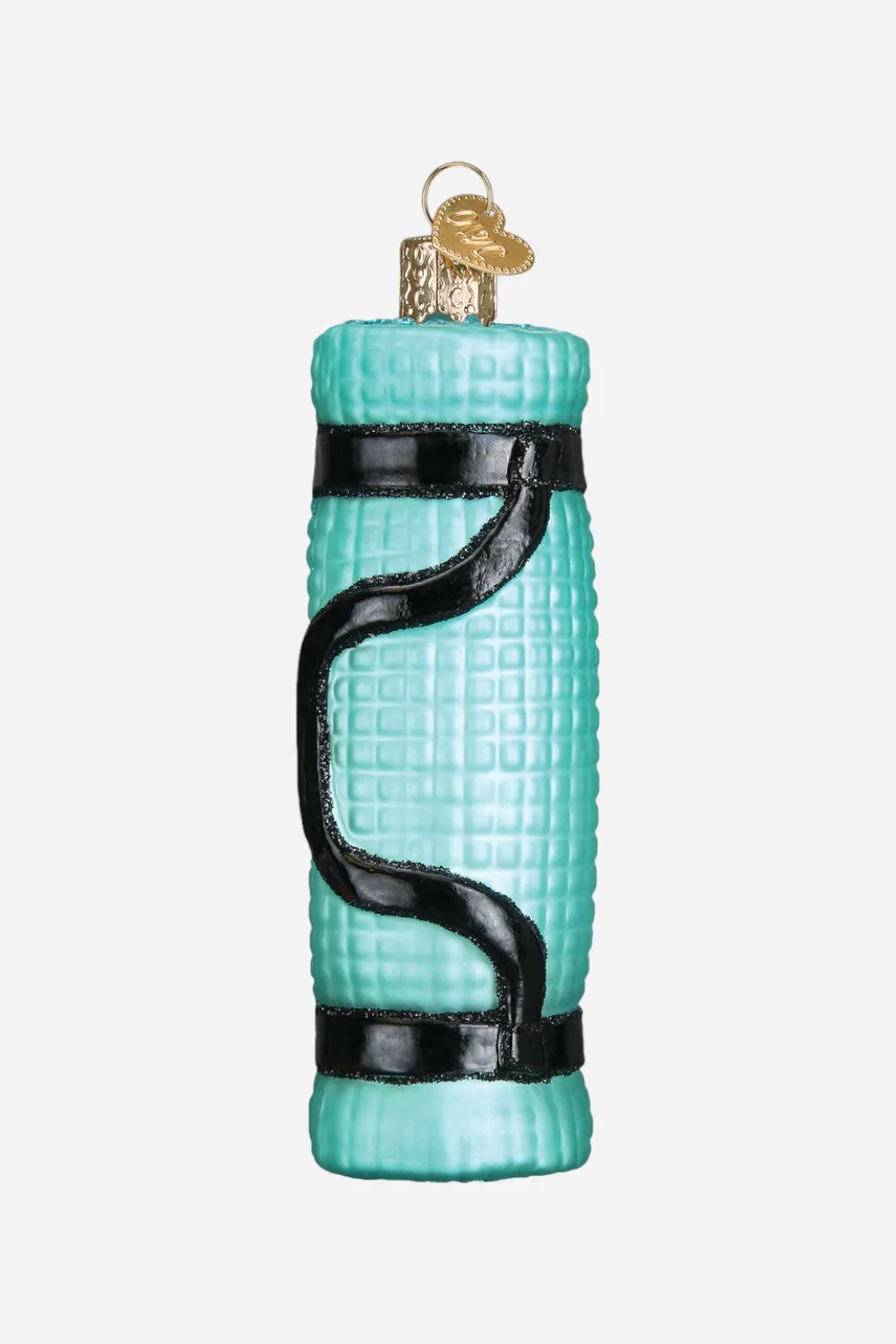 Yoga Mat Glass Ornament