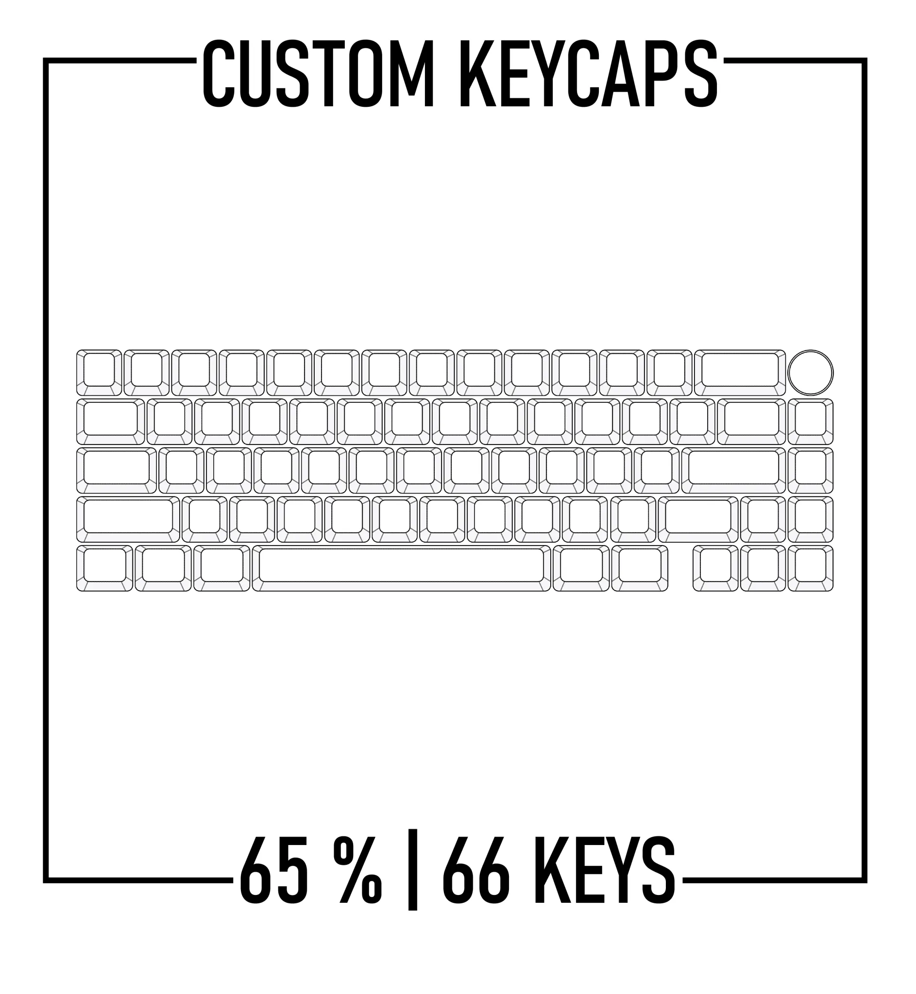 Zoom65 Custom Keycaps Set | PBT Keycaps ( ANSI | 66 Keys )